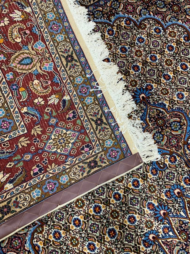 送料込み！　ペルシャ絨毯 イラン シルク 307×197