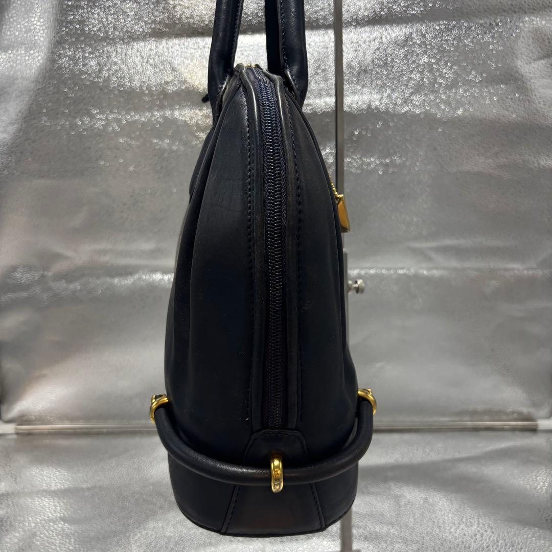 【希少】バリー　ハンドバッグ　レザー　ブラック　金具　ヴィンテージ