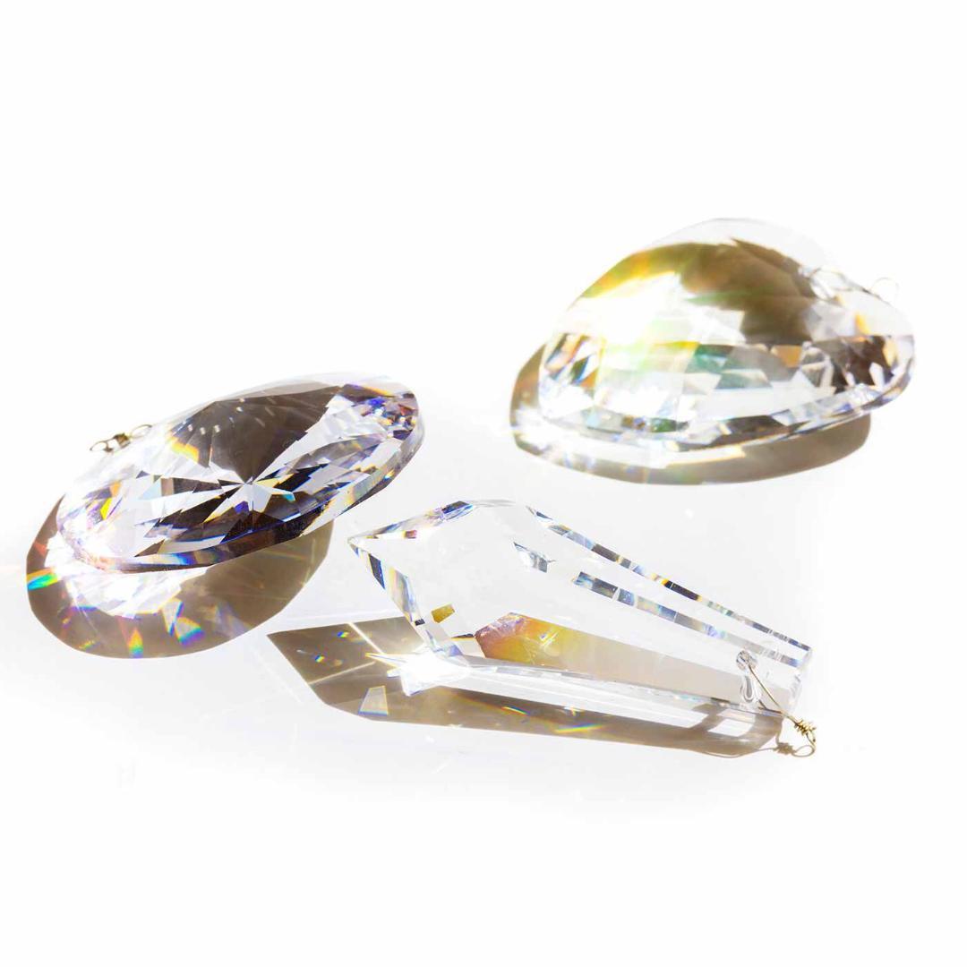 フェリシモ 9個セット チェコのボヘミアガラスで作ったシャンデリアルース