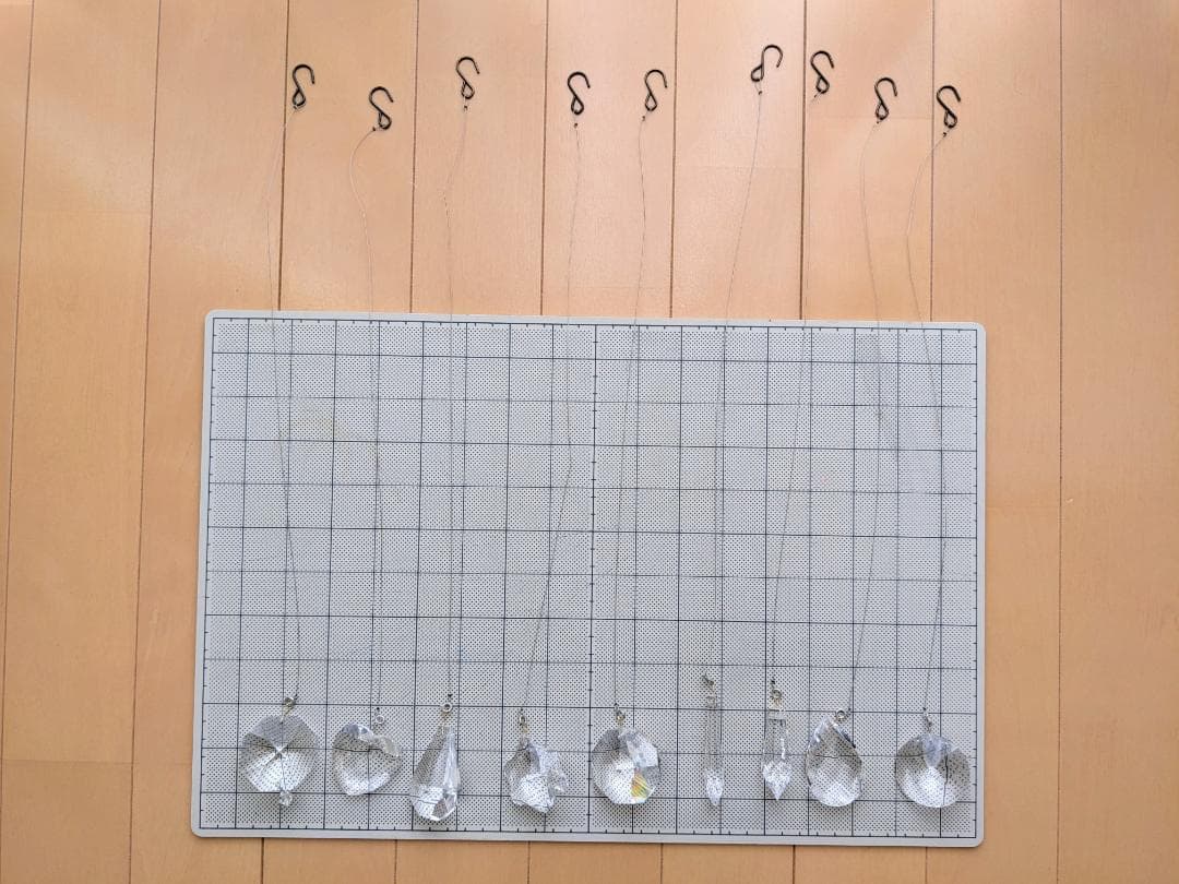 フェリシモ 9個セット チェコのボヘミアガラスで作ったシャンデリアルース