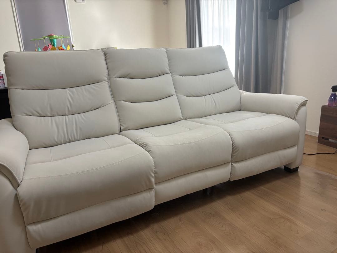 ３人がけ電動リクライニングソファ