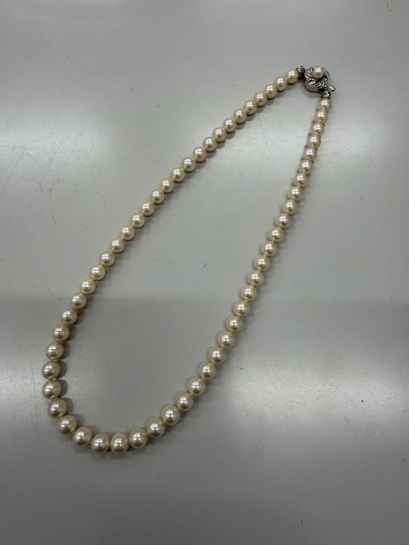 レ*ン様 横浜そごう　パールネックレス　7ミリ玉　約46センチ　本真珠　留め具シ