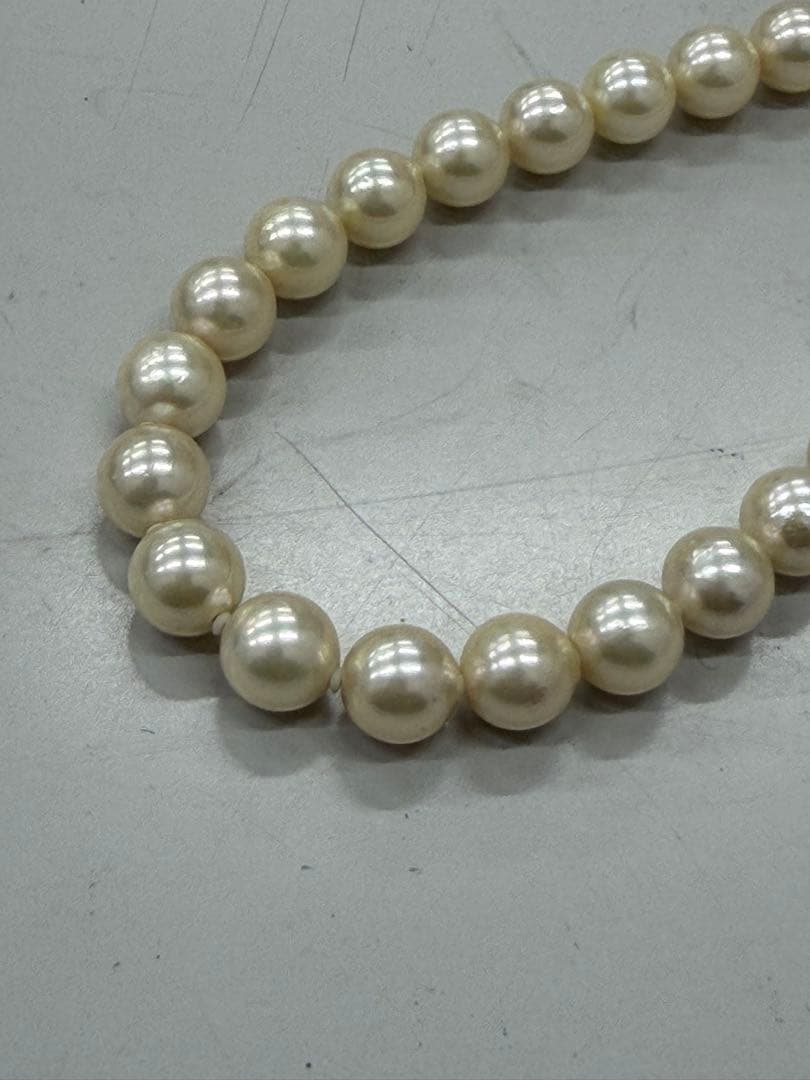 レ*ン様 横浜そごう　パールネックレス　7ミリ玉　約46センチ　本真珠　留め具シ