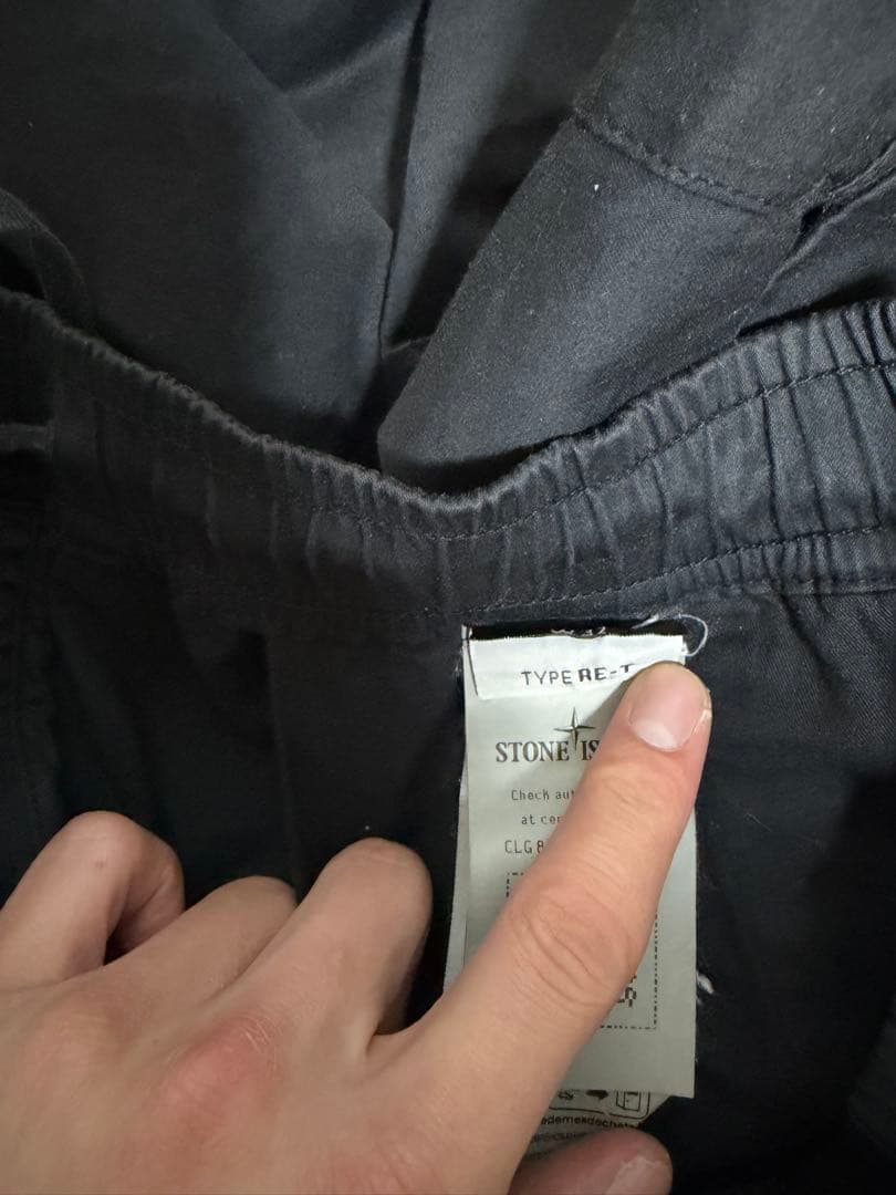 ストーンアイランド ブラックカーゴパンツ W32