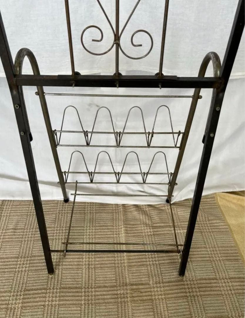 【アンティーク】アイアンフレーム コートラック スリッパラック 昭和レトロ