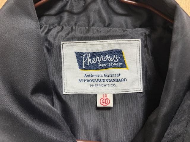 Pherrow's　フェローズ 　コーチジャケット　ブラック　サイズ40