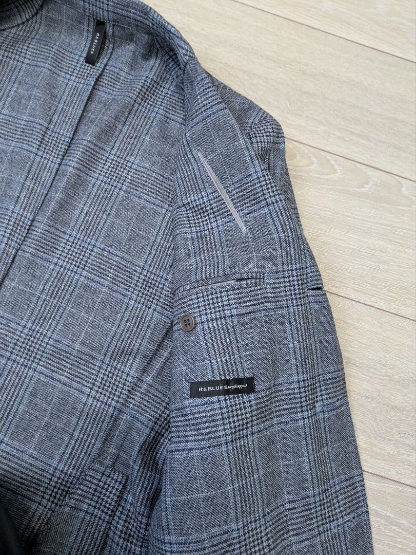 麻布テーラー　R&BLUES グレー チェック柄 ジャケット