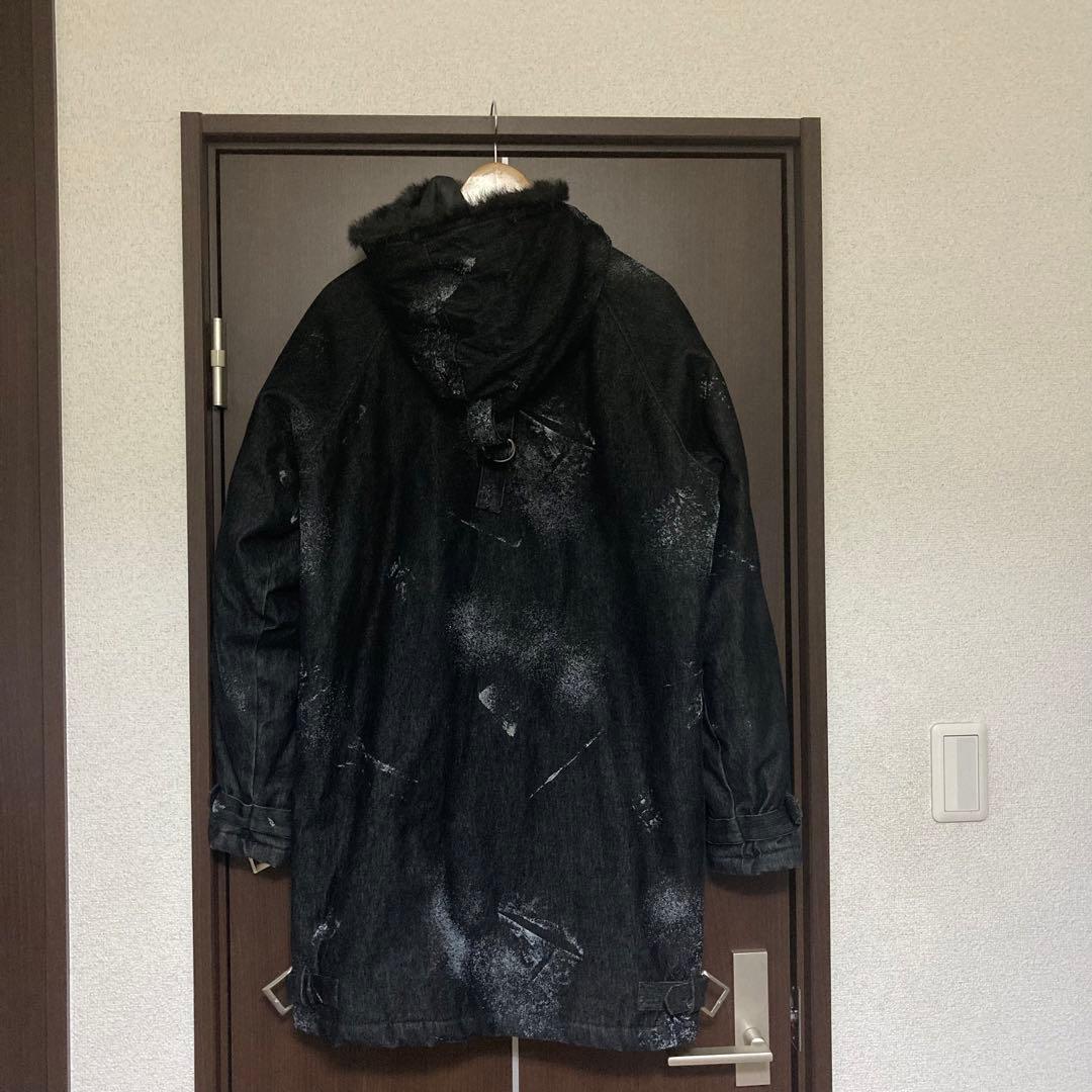 BERNINGS SHO ファー ブラックデニム モッズコート L 美品