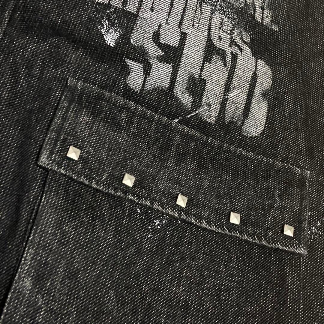 BERNINGS SHO ファー ブラックデニム モッズコート L 美品