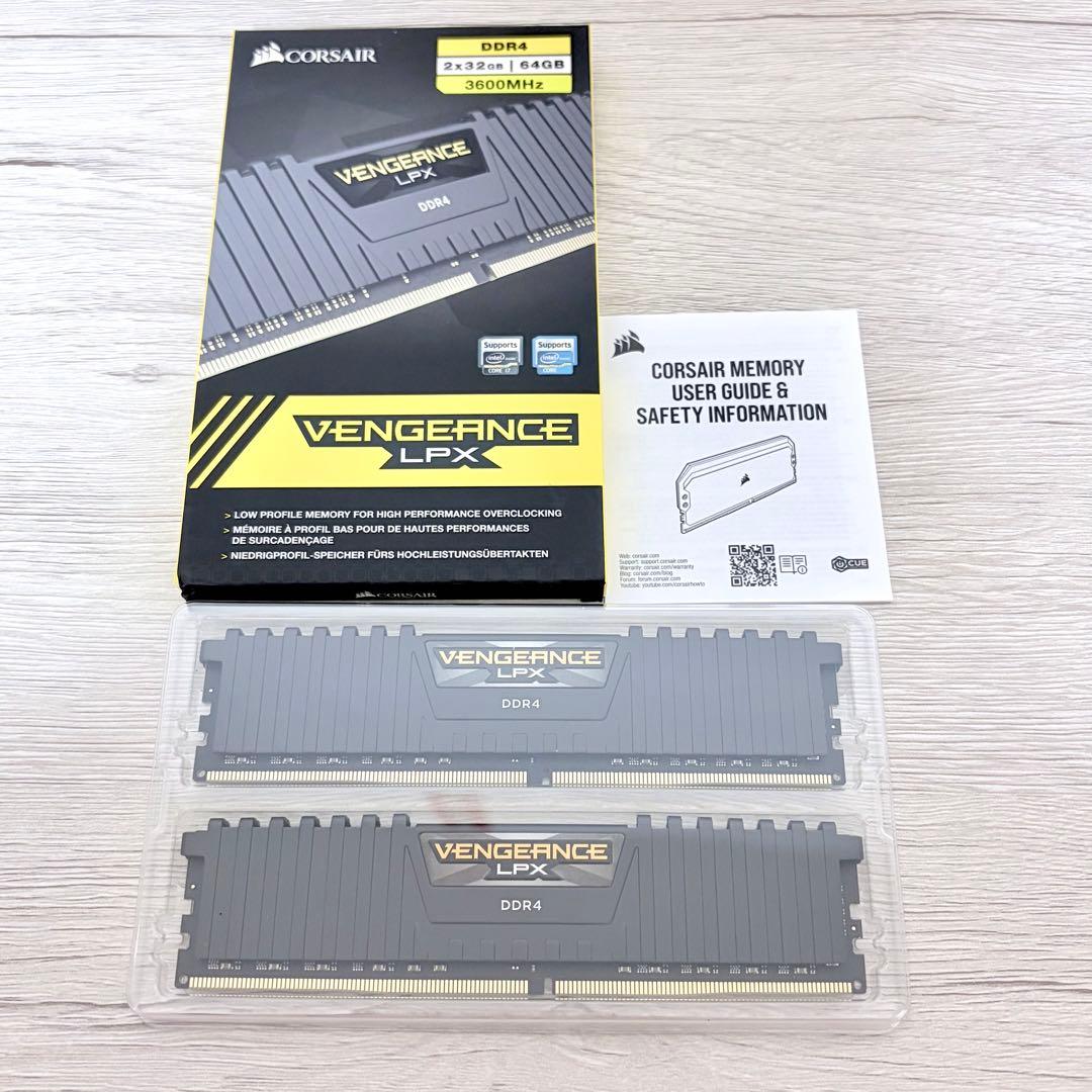 CORSAIR DDR4-3600MHz 64GB 32GB×2枚