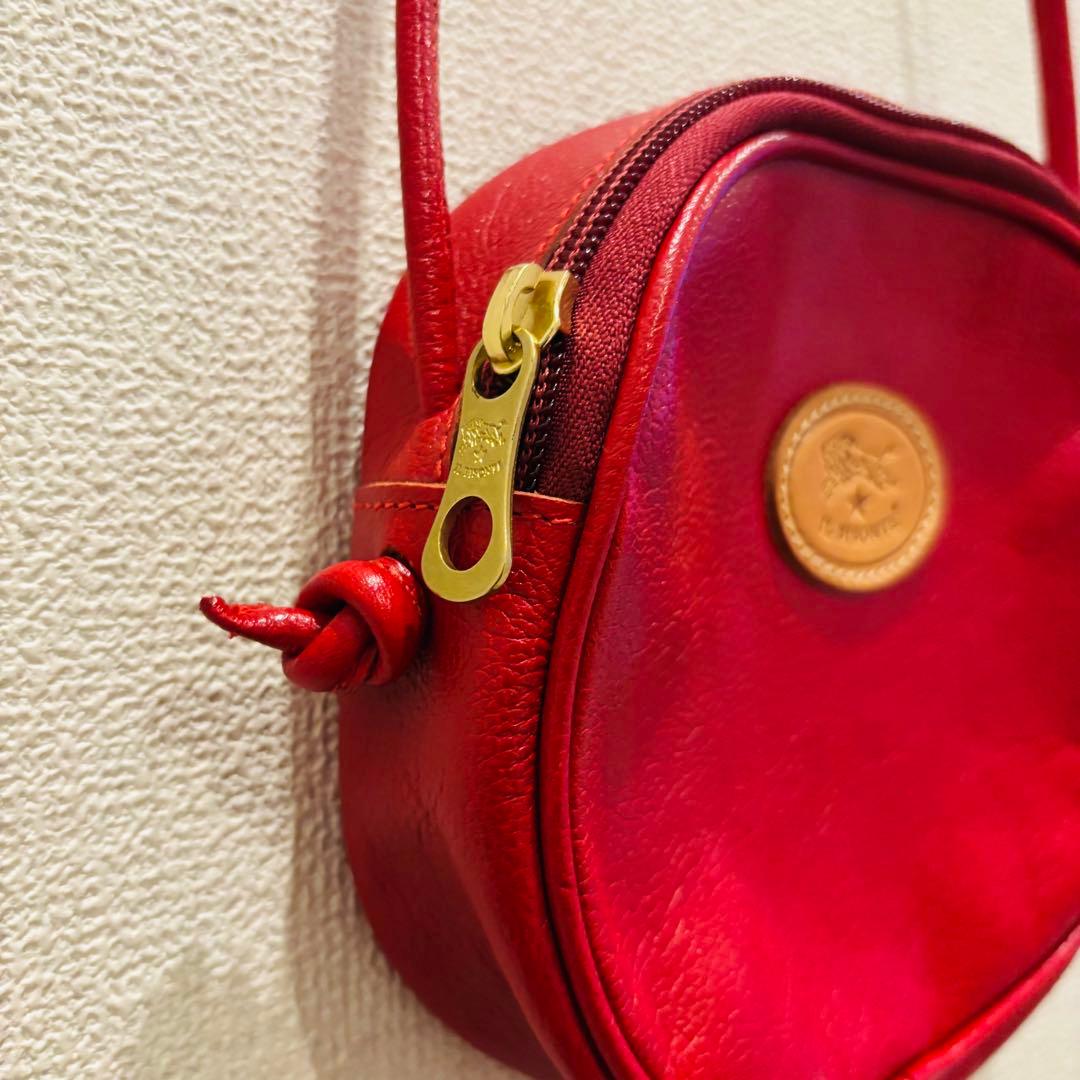 イルビゾンテ クロスボディバッグ レッド 正規品