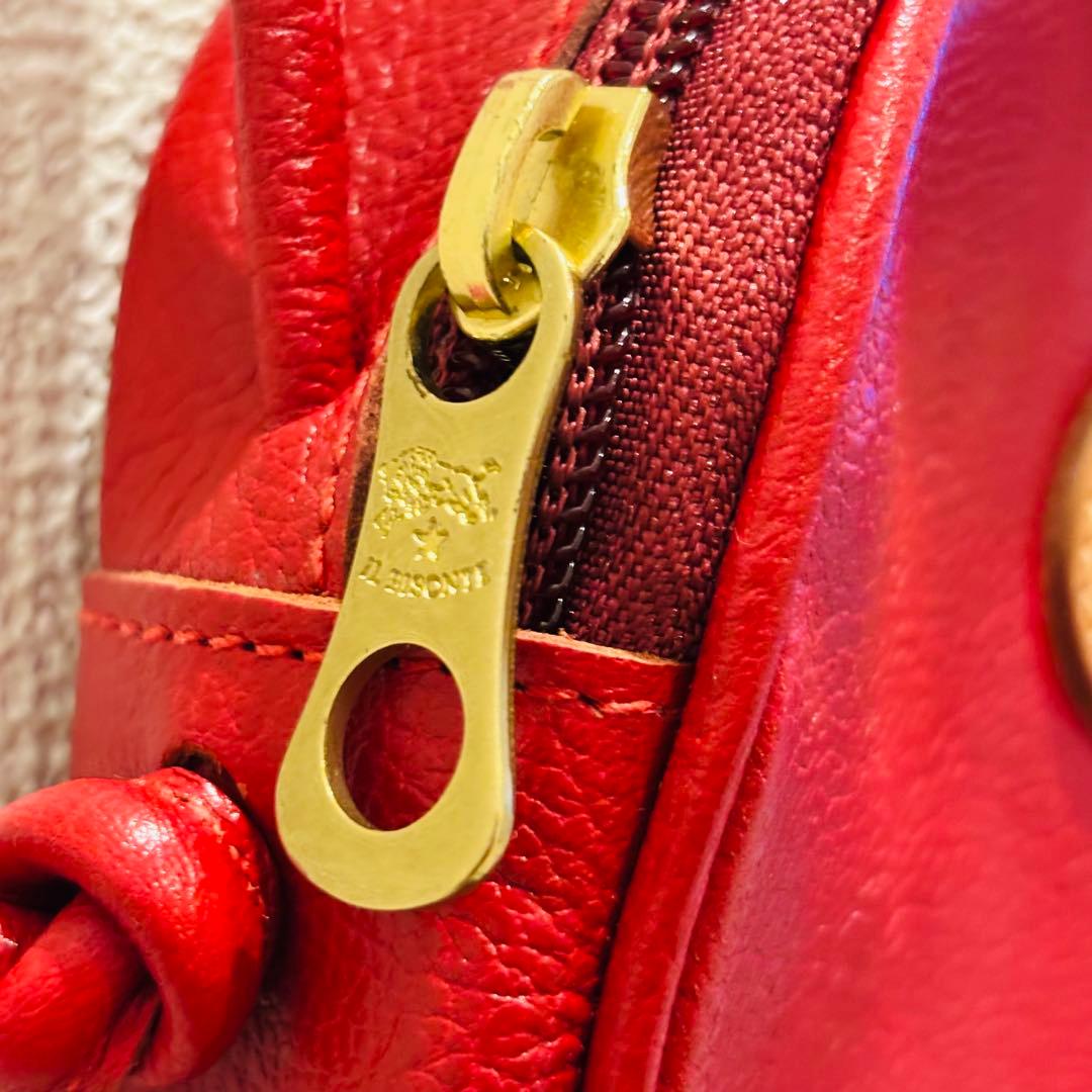 イルビゾンテ クロスボディバッグ レッド 正規品