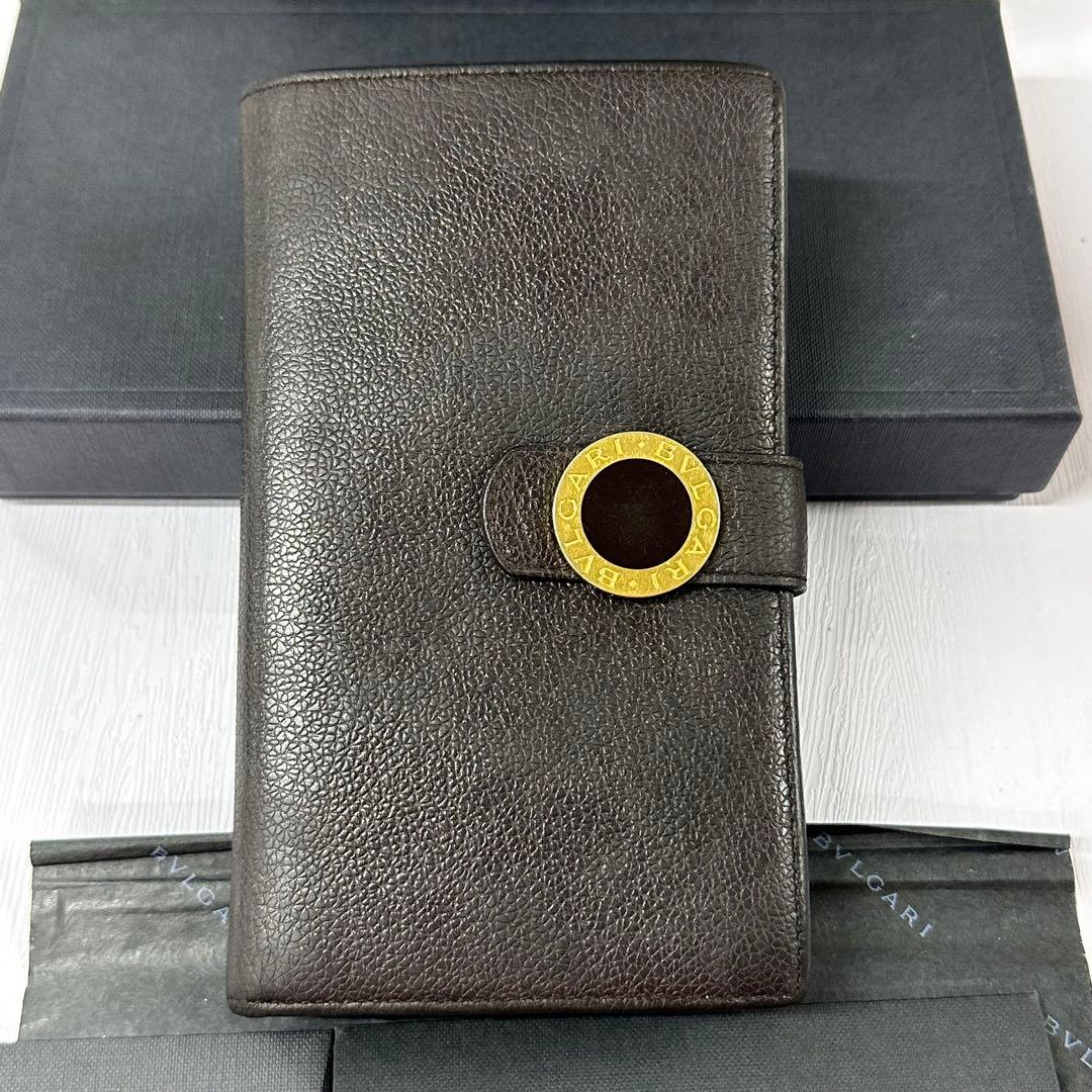 新品同様‼️ ブルガリ　BVLGARI 財布　長財布　サークルロゴ　付属品込み