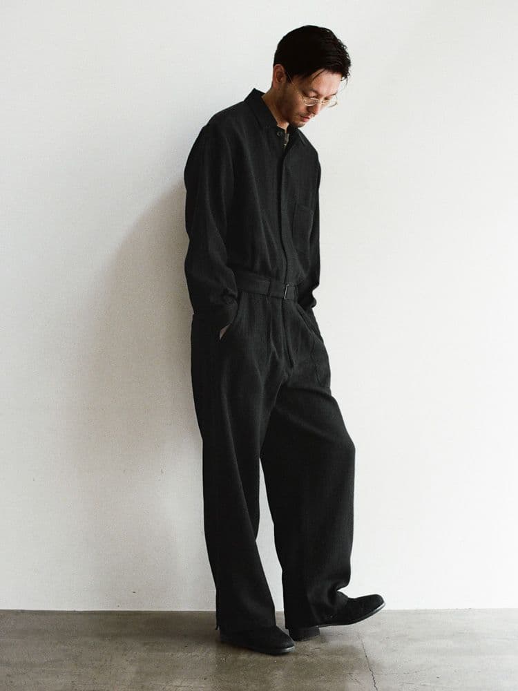 【LIDNM】Felted Wool Utility Overall
