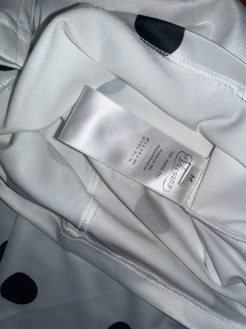 VIVIANO Ruffle Elastic Top dot ドット