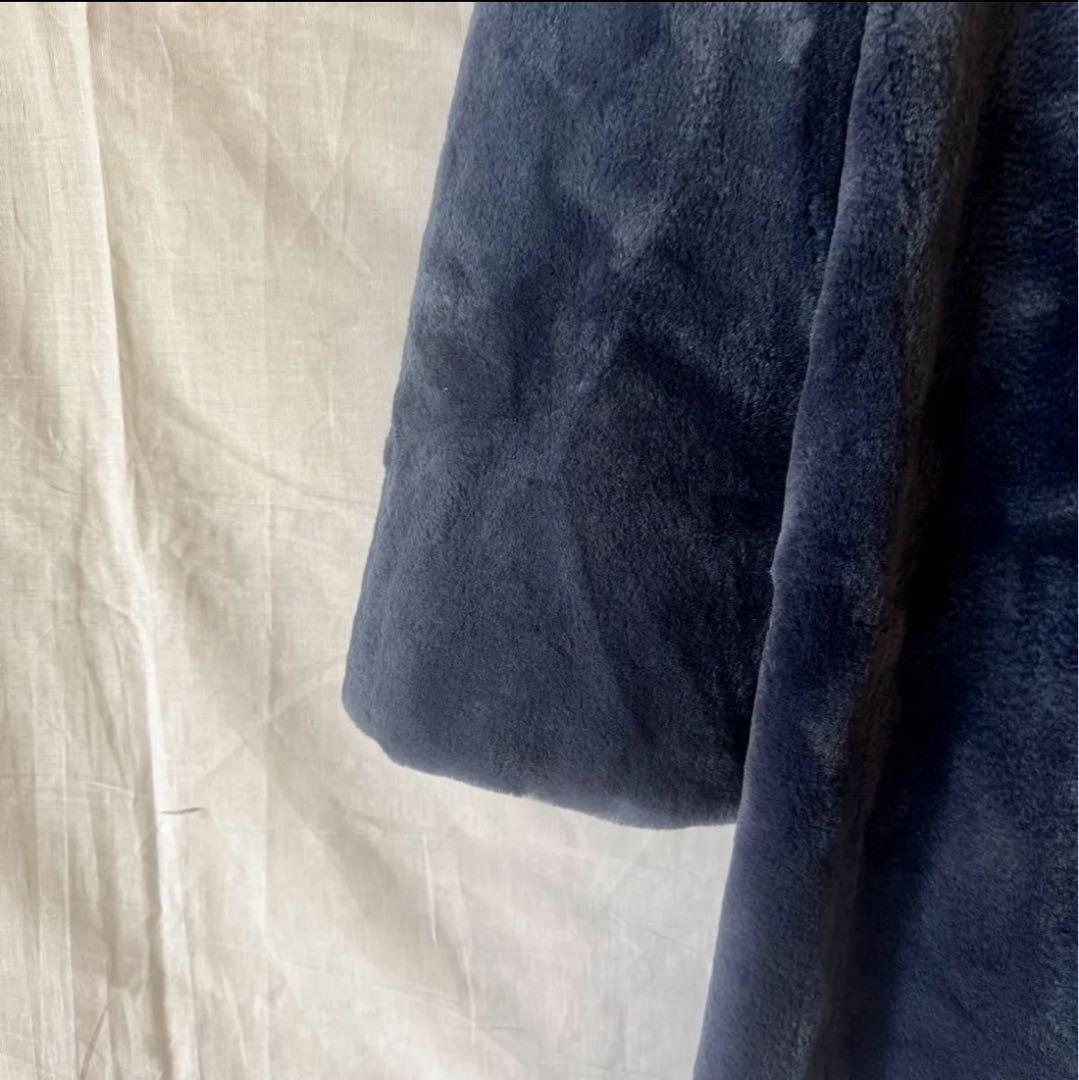 【保証書付き】定価75万円 EMBA シェアードミンクミネラルブルーロングコート