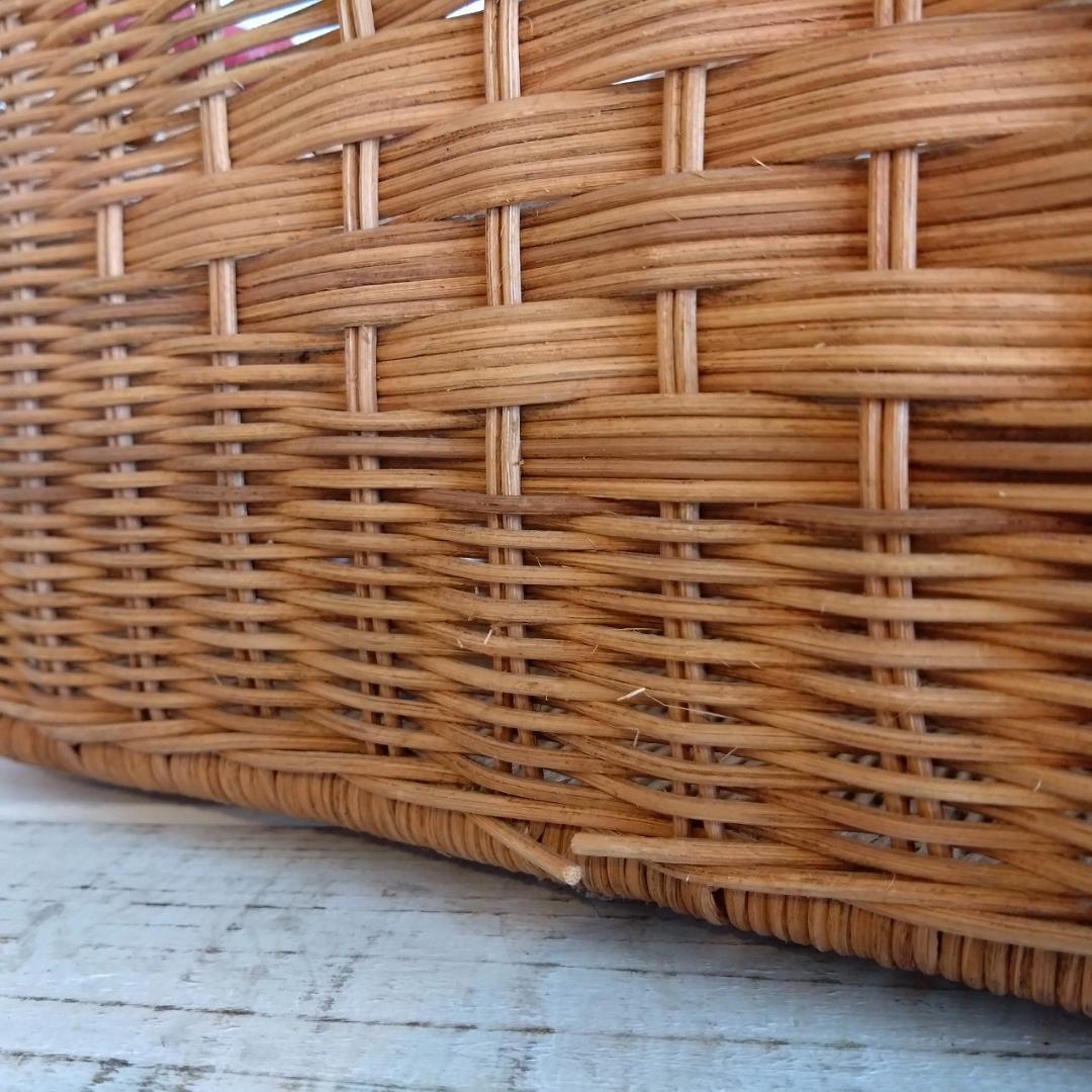 ラタン製バスケット　大　小　2個セット