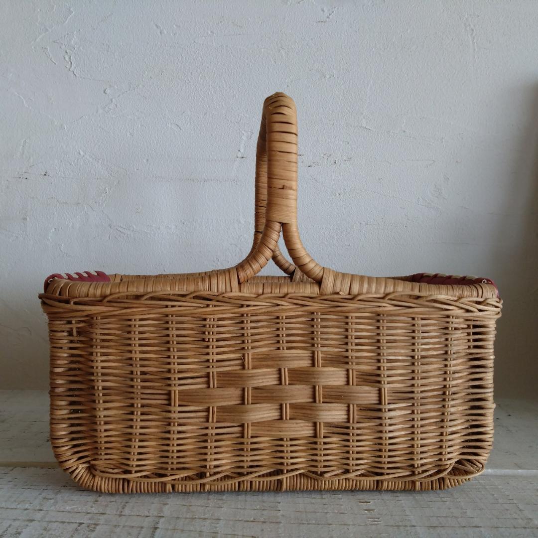 ラタン製バスケット　大　小　2個セット