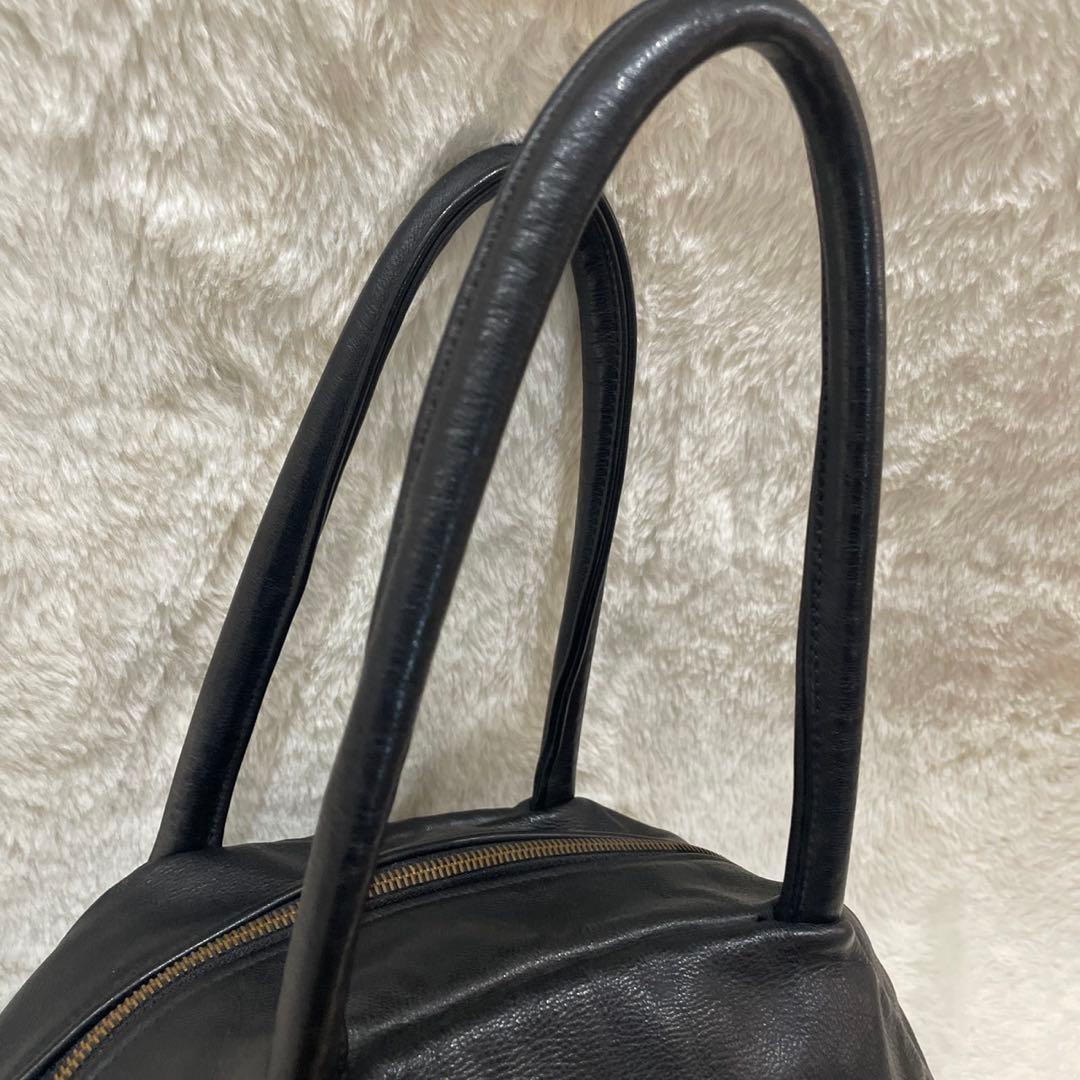 ジャスエムビー　スモールトラベラー ボストンバッグ レザー ブラック　英国製