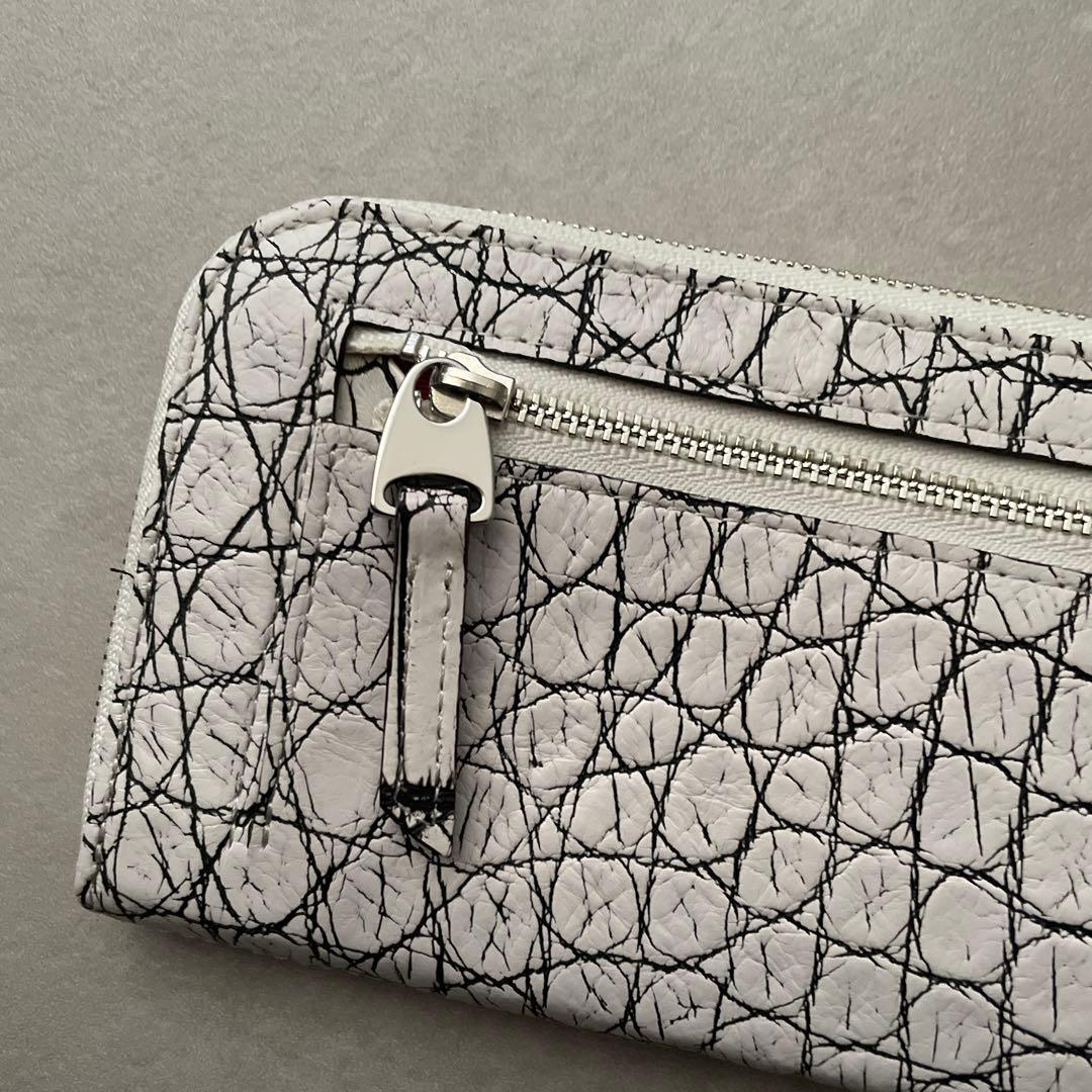 【新品タグ付】COTO アリゲーター ワニ革 レザー 長財布 ホワイト