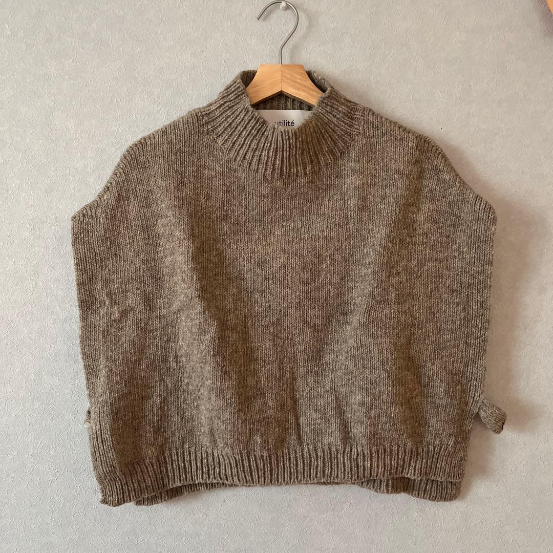 utilité ペルーハイランドウール モックネックベスト