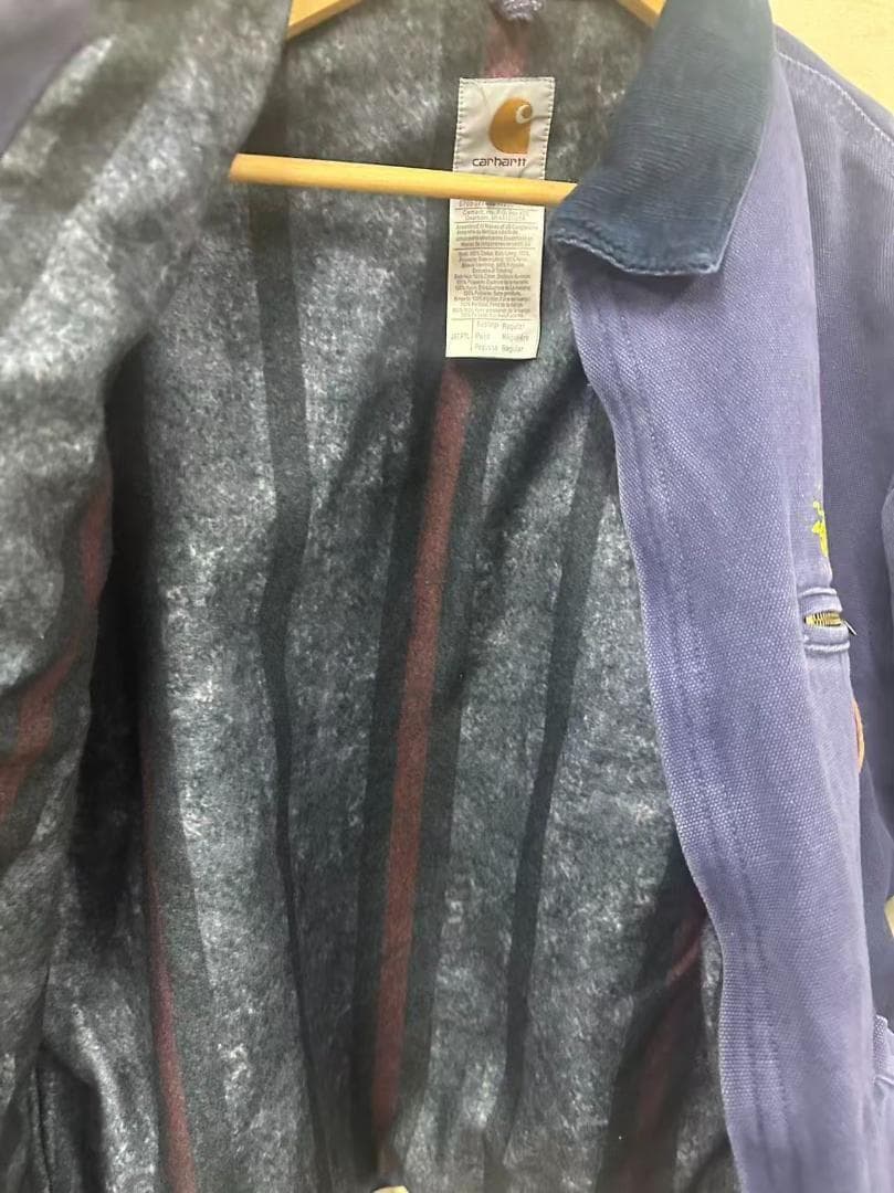 Carhartt×Stussy ネイビー デニムジャケット M