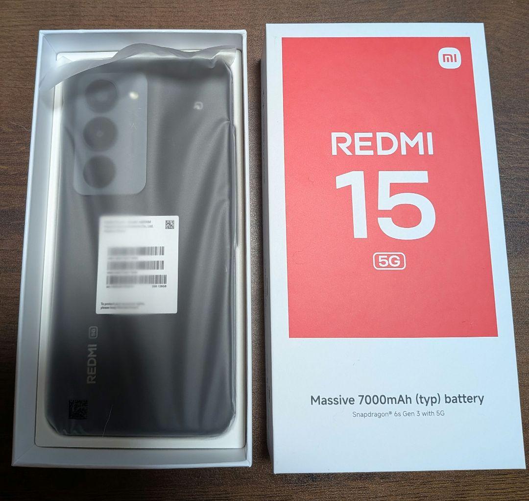 Xiaomi Redmi 15 5G ミッドナイトブラック 4GB/128GB