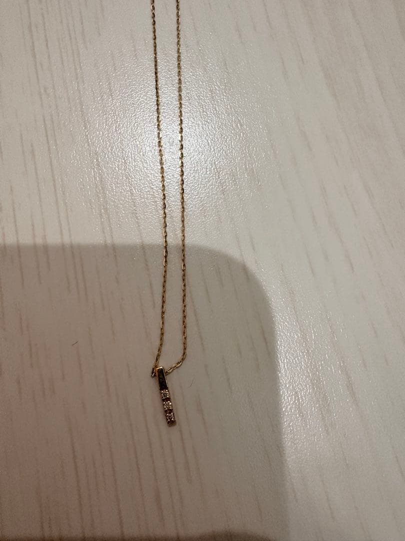 フェスタリア　K10 ゴールド バー ネックレス 約40cm