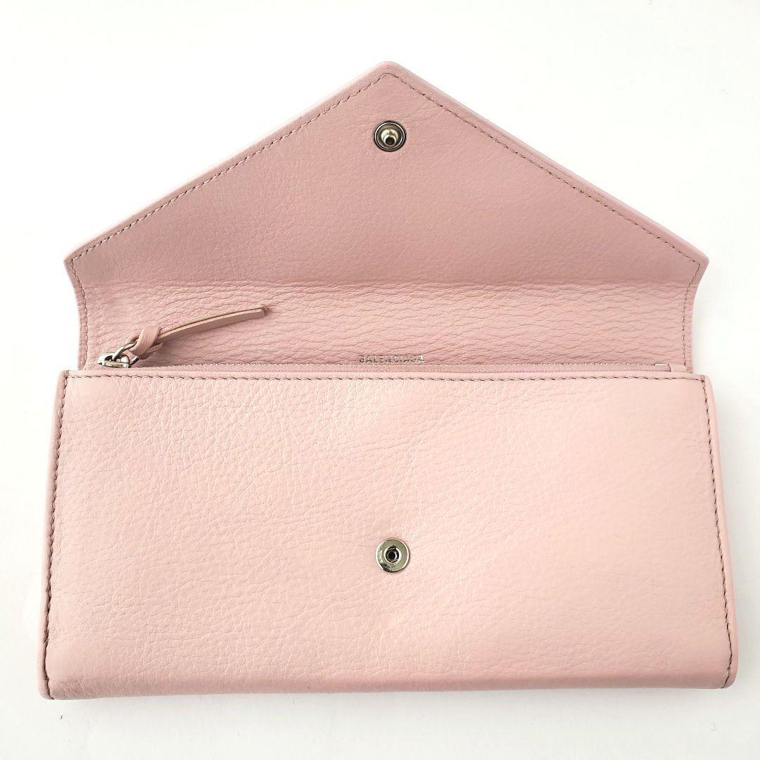 BALENCIAGA　長財布　ペーパー シン マニー　ライトローズ　バレンシアガ