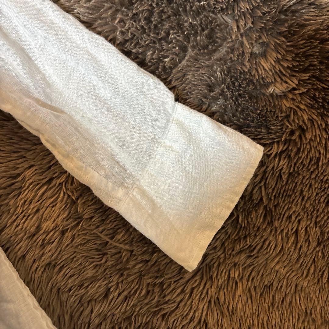 美品＊Ralph Lauren ラルフローレン　リネンシャツ　白　長袖　XS