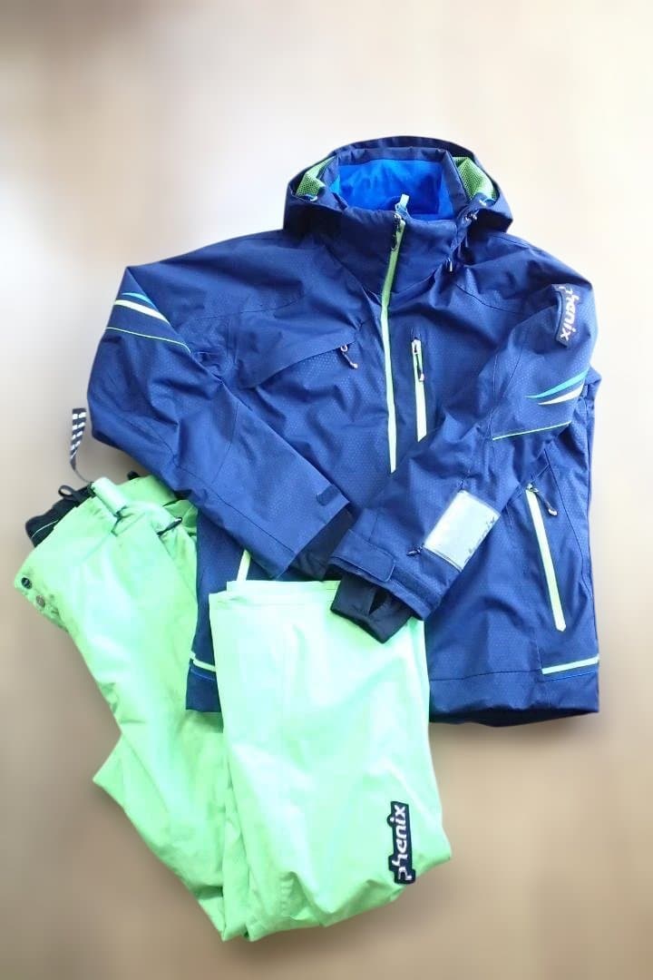 フェニックス　スキーウェアセット ネイビー/グリーン　Lサイズ