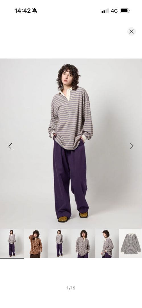 ロク6 roku コットンボーダーラガー