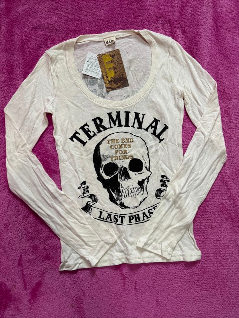 新品　d.i.a TERMINAL スカルプリント 長袖Tシャツ