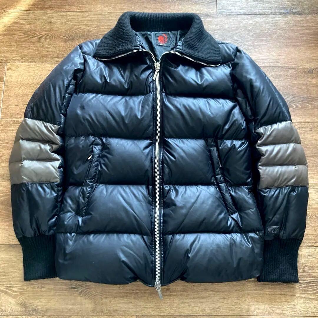 希少 XL相当 RED MOON レッドムーン ダウンジャケット リブ切替 黒