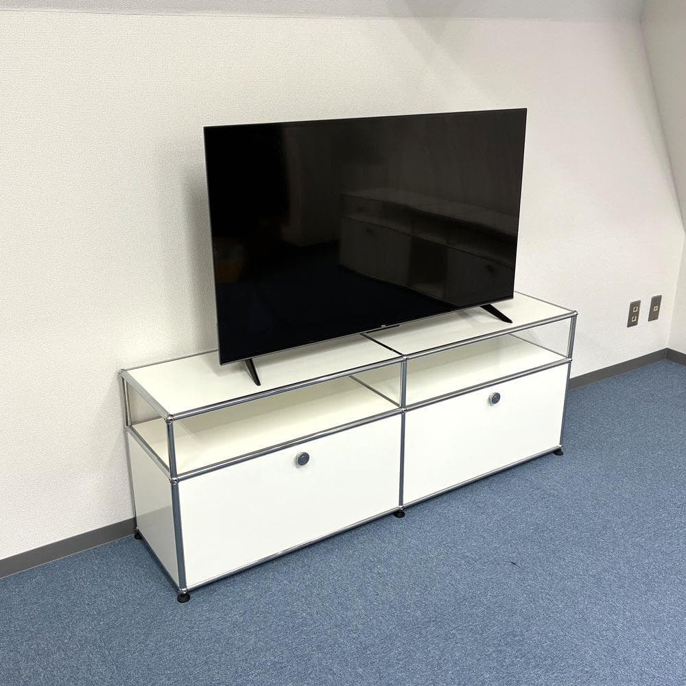 中古 USMハラー｜キャビネット テレビボード 2列2段 ピュアホワイト