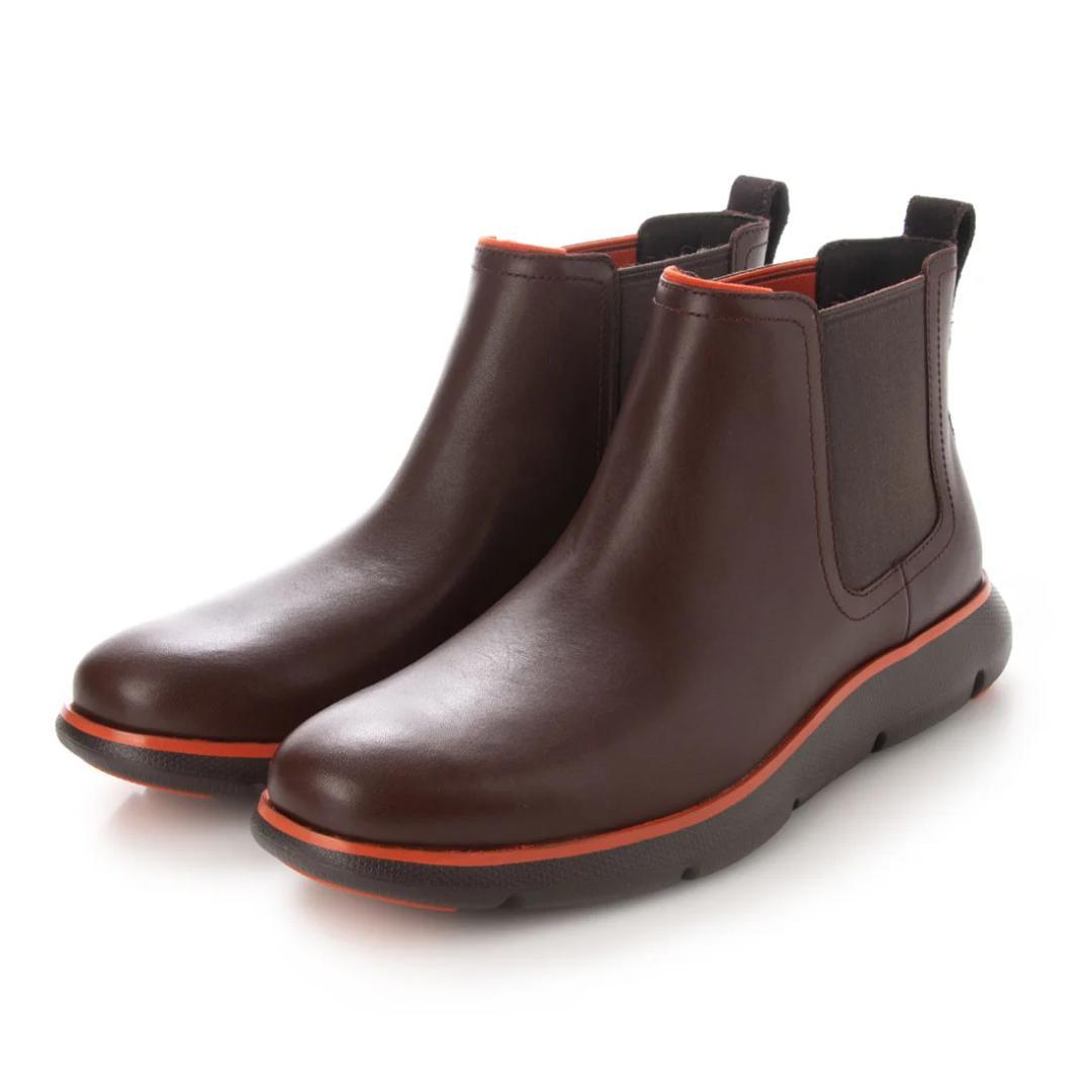 Cole Haan ダークブラウン 防水サイドゴアブーツ オレンジトリム　9.5