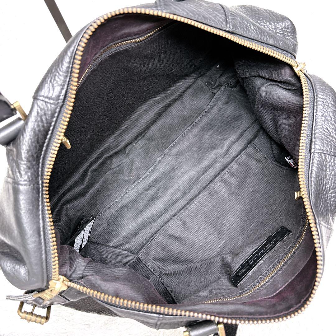 マスターピース ボストンバッグ 2way ゴールド金具 牛革 y2k