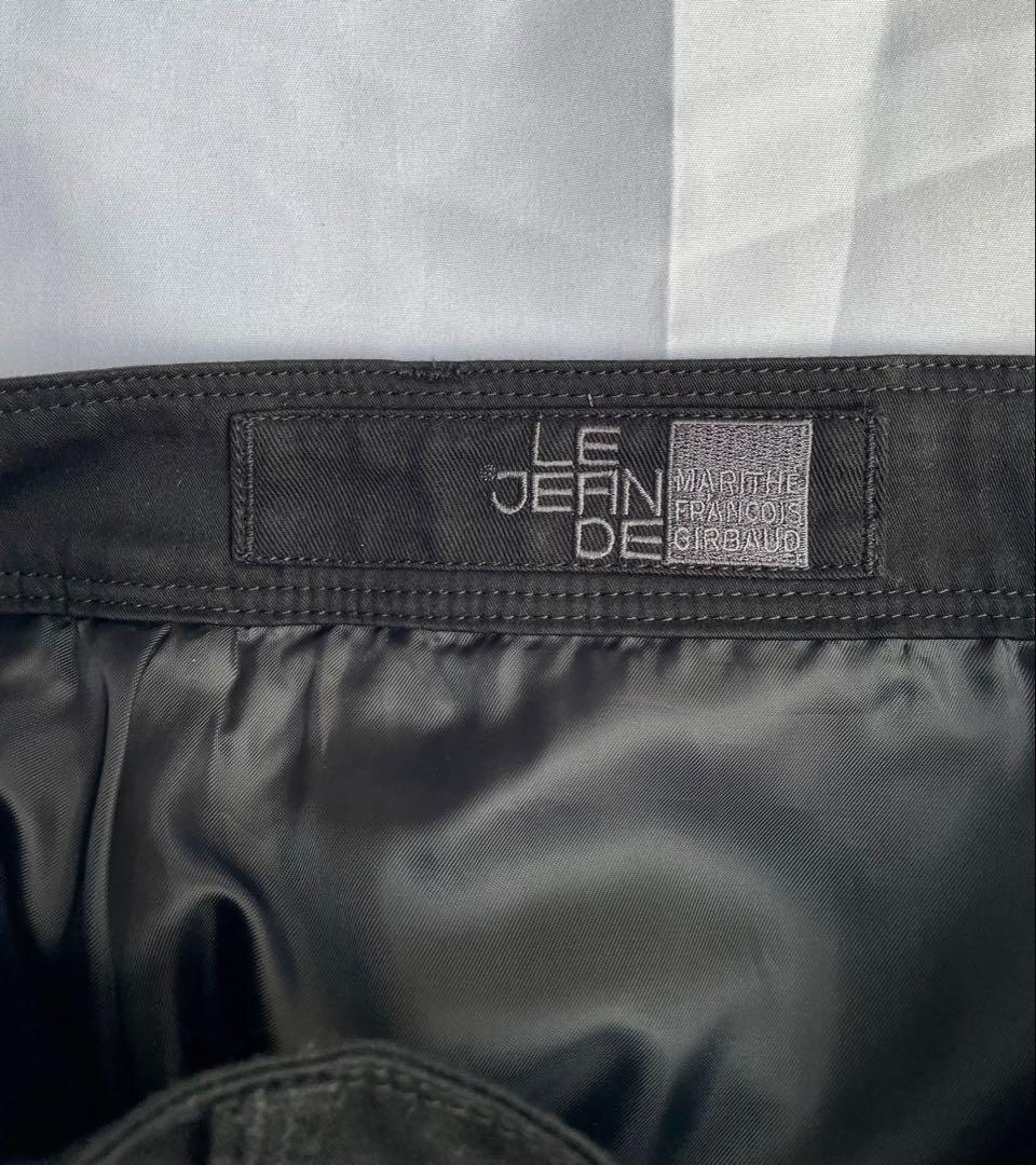 LE JEAN DE ミニスカート 黒 グレー レースアップ