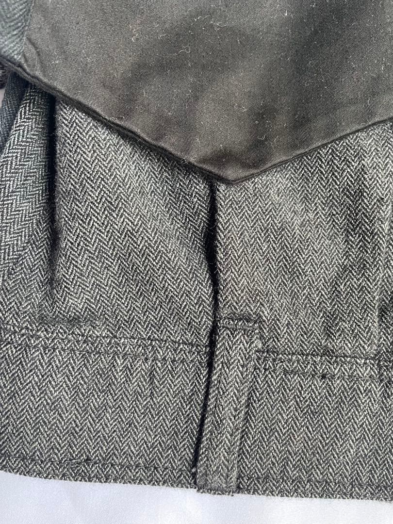 LE JEAN DE ミニスカート 黒 グレー レースアップ