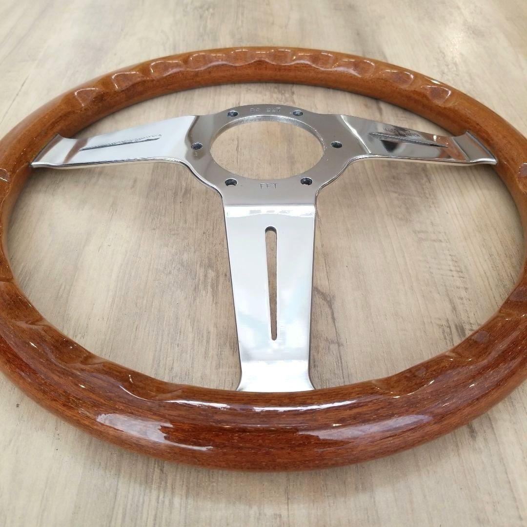 NARDI★ナルディクラシックウッドポリッシュステアリング/FET当時物　33Φ