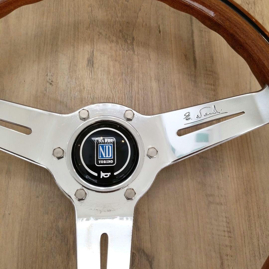 NARDI★ナルディクラシックウッドポリッシュステアリング/FET当時物　33Φ