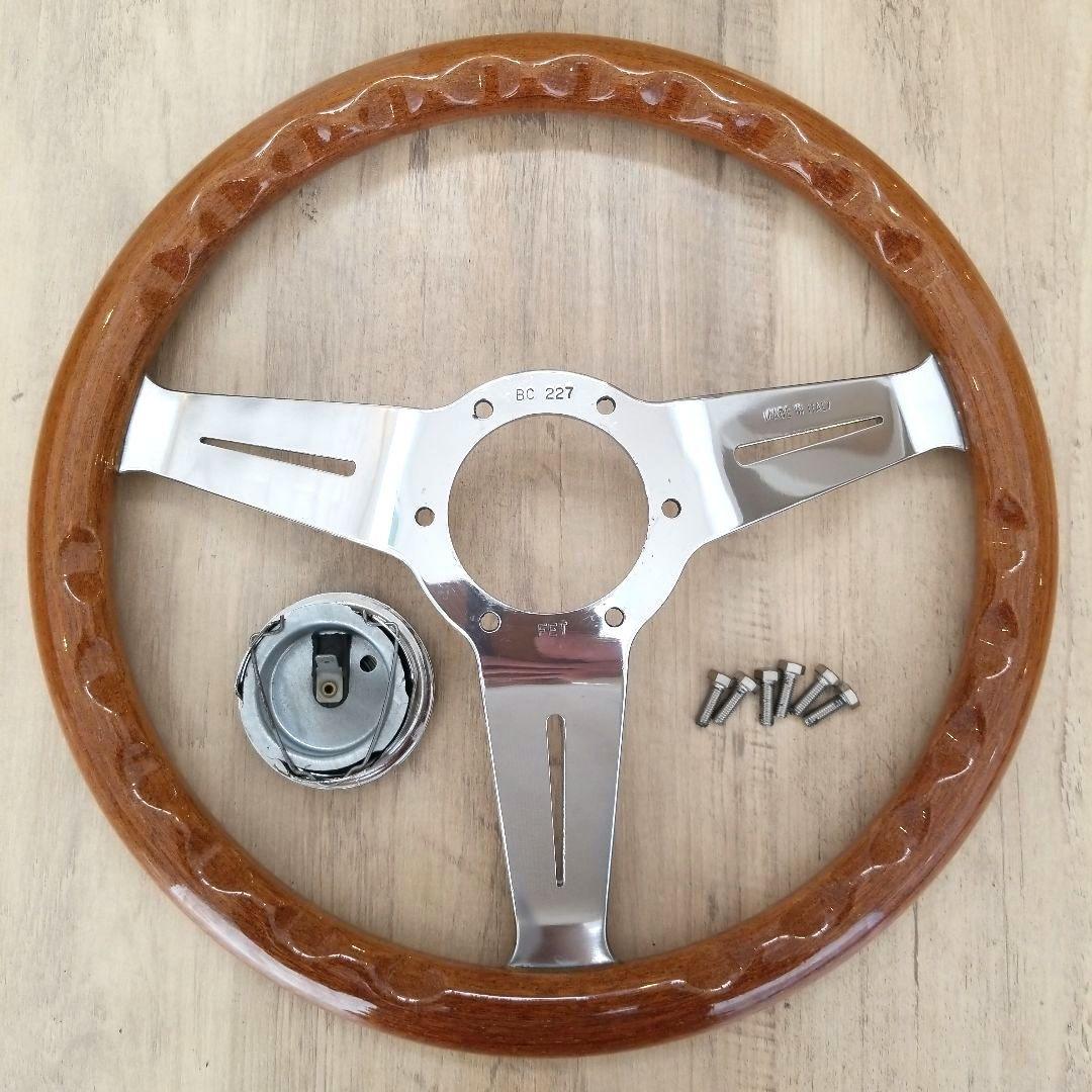 NARDI★ナルディクラシックウッドポリッシュステアリング/FET当時物　33Φ