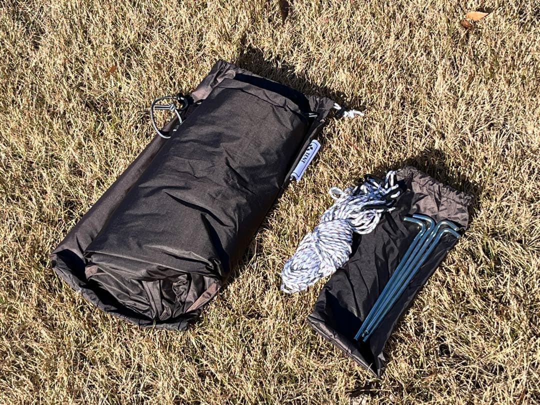 美品　テントファクトリー　フォーシーズントンネル2ルームテントL ベージュ