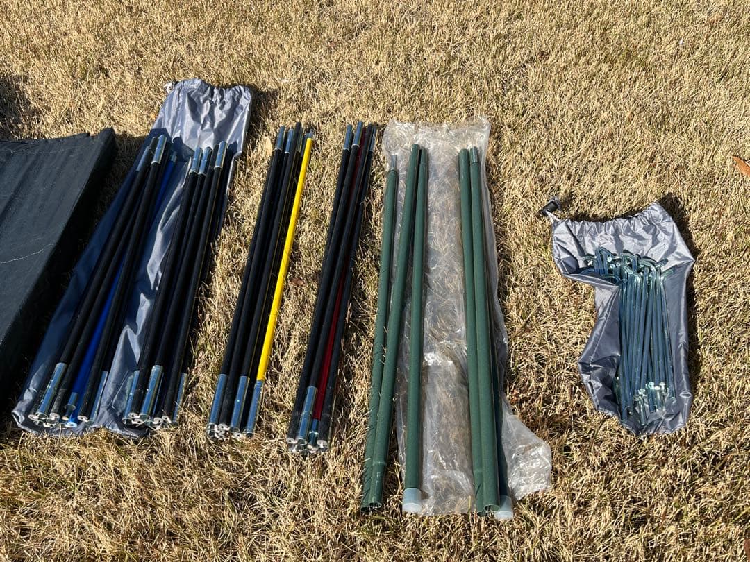 美品　テントファクトリー　フォーシーズントンネル2ルームテントL ベージュ