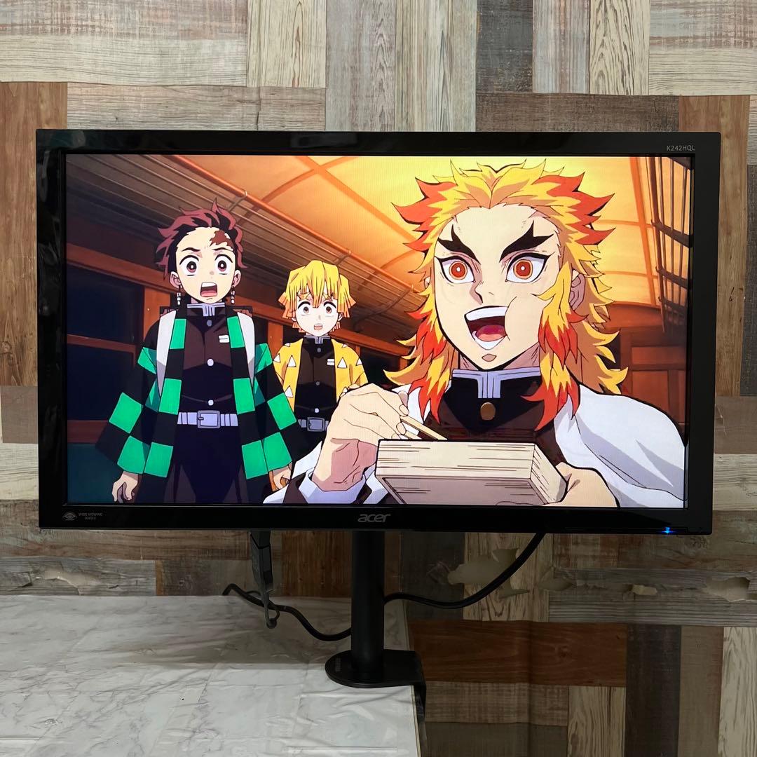 即日受渡❣️全国送料込3年前購入acerフルHD24型液晶モニターアームスタンド付
