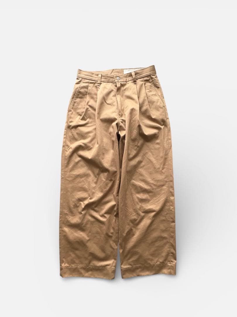 Cliche / EX WIDE TROUSERS “NEW BEIGE” M