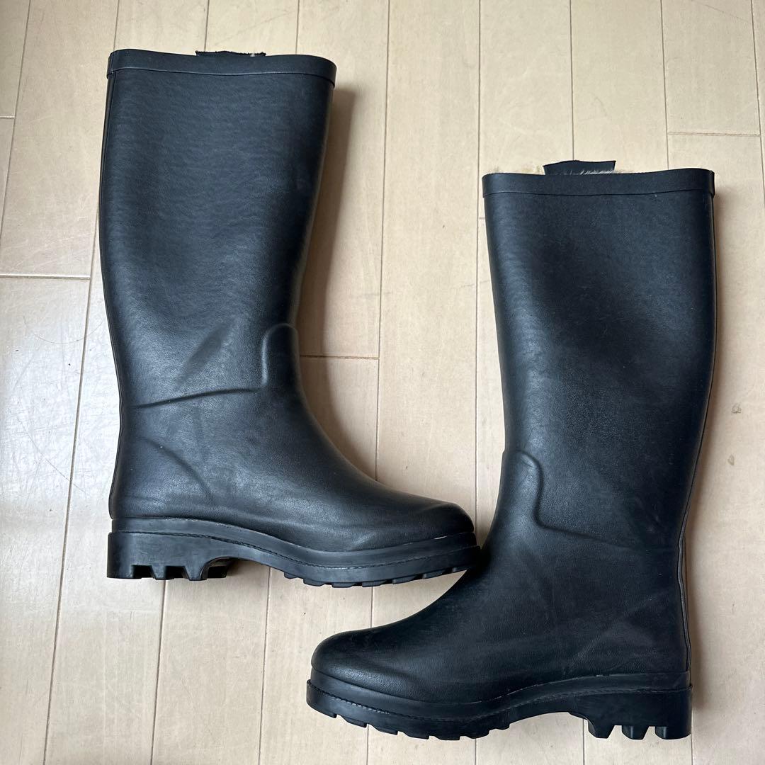 AIGLE エーグル ファー ロングブーツ 37 エーグランティーヌファー