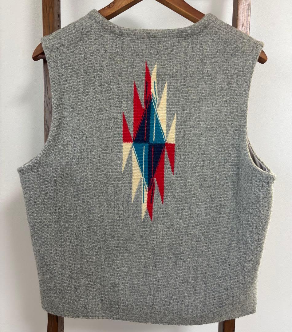 【美品】オルテガ　チマヨベスト　38　100%ウール手織り