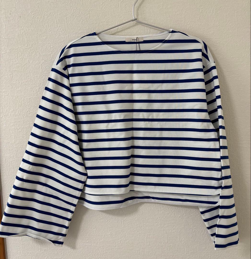 新品タグ付　ヨリyori ボーダーカットソー Tシャツ