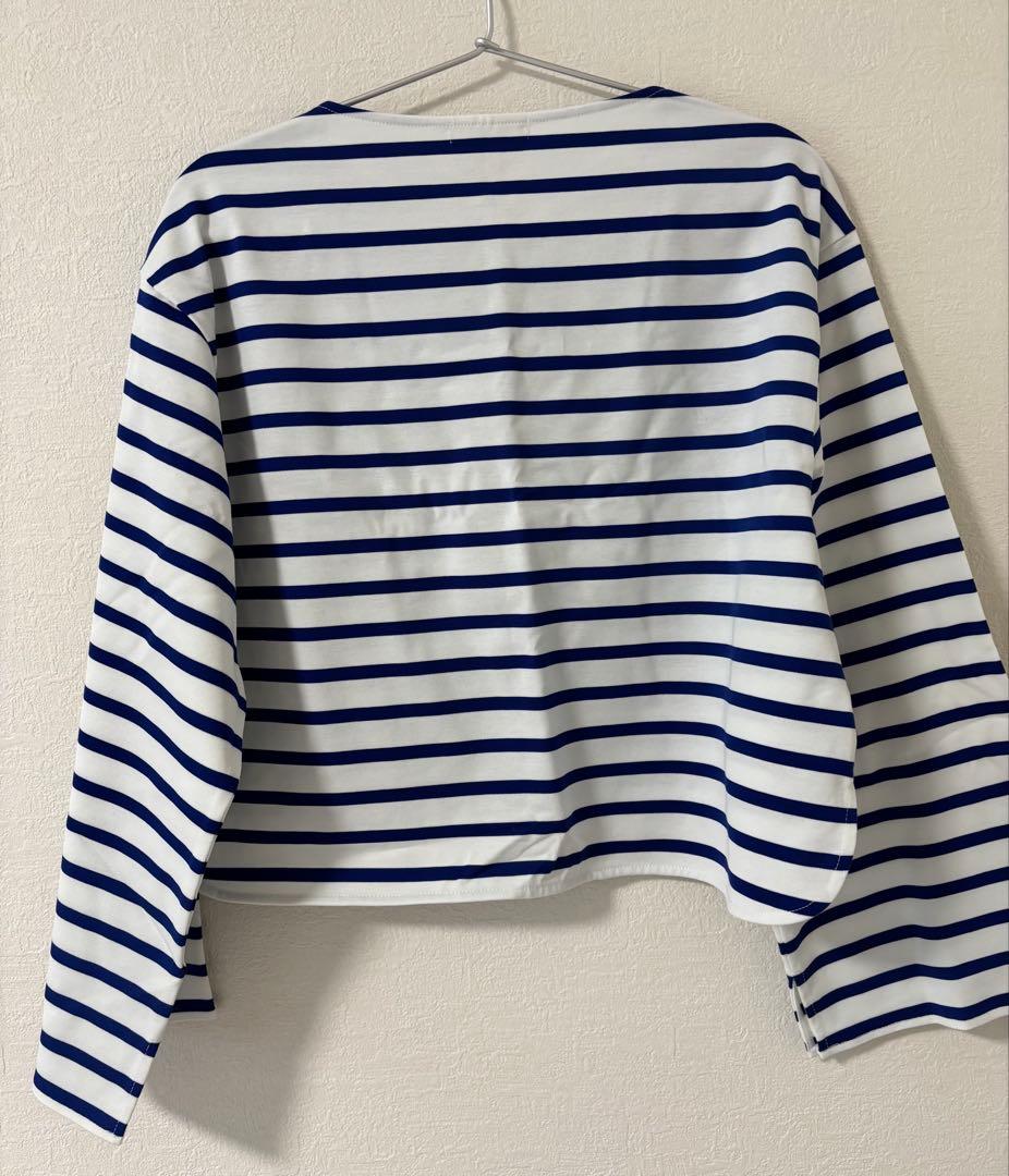 新品タグ付　ヨリyori ボーダーカットソー Tシャツ